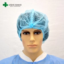 Cina biru topi pel pakai, non woven perawat pakai topi, rumah sakit pakai topi bedah pabrikan