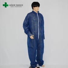 Cina cina produsen pakaian sekali pakai, Cina pemasok untuk coverall PP biru, pp pakai keseluruhan buatan China Hubei pabrikan
