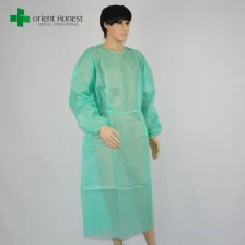 China bata descartável personalizado anti-estática, China o melhor vestido médico descartável, China fábrica descartáveis ​​vestidos cirurgião fabricante