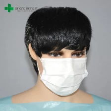 China máscara descartável rosto com gancho de orelha, máscara hospitalar descartável, descartável máscaras fábrica fabricante
