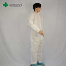 China dust cleanroom overalls white,water reppllent disposable overall,disposable workwear manufacturer