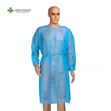 Китай Галстуки упругих манжетов на талии и шеи одноразовое платье с тканью PP производителя