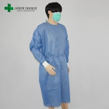 China Material médico descartável fornecedor vestido de SMS, médicos descartáveis ​​Batas de proteção, disposaple médico vestido de médico fabricante