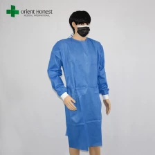 porcelana el uso médico del hospital vestido de la cirugía desechables de tamaño estándar SMS50g tres defensas anti-estática para ventas al por mayor En China fabricante