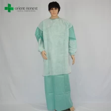 China the best qualtiy EO sterile packing disposable PE film reinforced surgical gown manufacturer in China manufacturer