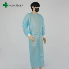porcelana proveedor para bata de hospital tela de PP + PE, bata protectora desechable hospital de China, los visitantes del hospital batas desechables fabricante