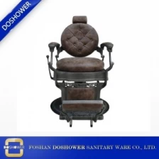 China Cadeira de barbeiro marrom fabricantes cadeira de barbeiro antigo ajustável para a mais recente cadeira de barbeiros fabricante