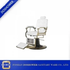 China Barber Chair Salon With White Gold Barber Chair for Luxury Barber Chair manufacturer