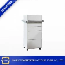 China China nail spa furniture factory with modern salon machine trolley for white salon working trolley manufacturer
