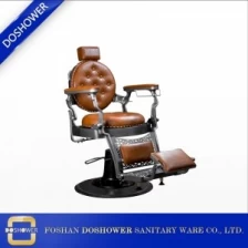 中国 茶髪の椅子茶色のためのアンティークの理髪椅子が付いている中国の理髪台の議長の椅子のサプライヤー メーカー