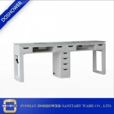 中国 二重ネイルテーブルのマニキュアテーブルを出荷する準備ができている中国のネイルテーブルマニキュアサプライヤー メーカー