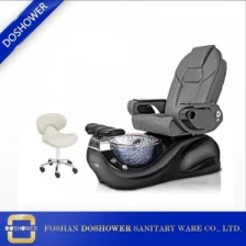 China DOSHOWER luxury black pedicure chair  with foot cleaning chairs spa of auto fill  spa chair pedicure station supplier manufacturer