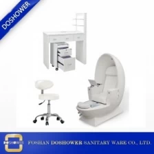 Cina EGG Spa Pedicure Chair Package Manicure Pedicure Stazione chiodo Produttore Salon Spa Nail Furniture DS-EGG SET produttore