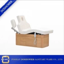 China Fabricante facial da cama da massagem na China com a cama de massagem de base de madeira com armazenamento para mesas de massagem elétricas para vendas fabricante