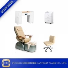 China Modern Pedicure Chair and Manicure Table Set Hot Salon Nail Spa Furniture DS-4005 SET manufacturer