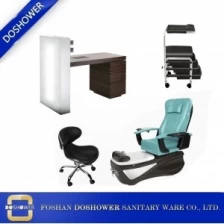Chine Nail Client Chair Vente en gros avec chaise de manucure pédicure Chine pour chaise de pédicure pas de plomberie Chine / DS-W18158F-SET fabricant