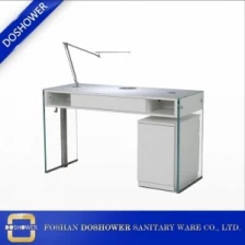 China Nail station tables for salon wholesaler with professional manicure tables in China for white nail technician manicure table manufacturer