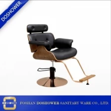 Chine Chaise de coiffure blanc Fournisseur en Chine avec chaise de coiffeur moderne Gold pour chaise de barbier portable fabricant