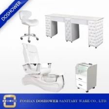 China Wholesale salon manicure pedicure chair with manicure table nail desk reception china W88C SET manufacturer