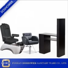 중국 저렴한 네일 테이블 공급 업체의 휴대용 네일 테이블이있는 이발사 의자 발 마사지 의자 네일 테이블 DS-W18108a 제조업체