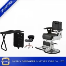 porcelana Muebles de salón de belleza Salón de silla de barbero de lujo con silla de peluquería Negro 2022 para sillas de peluquería a la antigua fabricante