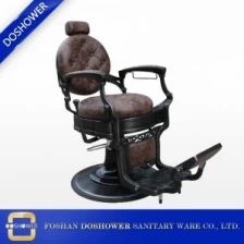 China cadeira de barbeiro marrom com cadeira de barbeiro de cabelo para móveis de salão de barbeiro fabricante