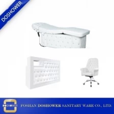 China china massage table package salon multi function massage bed white leather spa bed wholesale DS-M04 SET manufacturer
