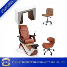 Cina cina pedicure sedia di lusso all'ingrosso con pedicure spa spa fabbricazione di mobili salone per unghie DS-W2046 SET produttore