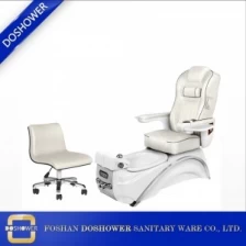 porcelana Pedicura blanca personalizada Char con sillas de salón silla de pedicura para manicura proveedor de silla de pedicura de lujo fabricante