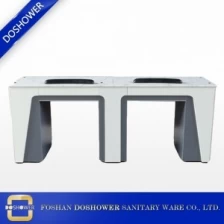 China mesa de unhas dupla com ventilação branco verona mesa de unhas dupla DS-N2040 fabricante