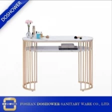 中国 中国のネイルテーブルのためのピンクとゴールドマニキュアテーブルと高級マニキュアテーブルサプライヤー メーカー
