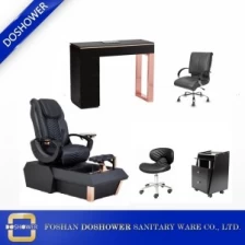 China luxury spa pedicure station with pedicure foot spa station chair of complete nail salon package DS-W1900 SET manufacturer