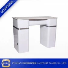 中国 マニキュアテーブルの掃除機のための近代的な卸売マニキュアテーブルとマニキュアのテーブル白 メーカー