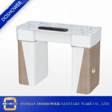 中国 現代の大理石のネイルサロンテーブル真空サプライヤー中国DS-N2046付きシングルマニキュアテーブル メーカー