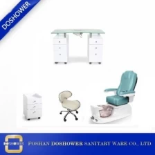 China Mobiliário de salão de unhas manicure mesa e cadeira conjunto com pedicure pé massagem spa cadeira pedicure chinelos para atacado DS-W1959 SET fabricante