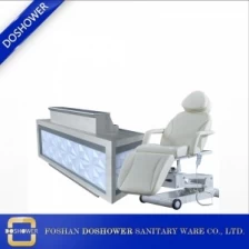 China nail salon reception desk with led salon reception desk luxury for reception table front desk counter  DS-R58CC manufacturer