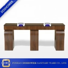 中国 ネイルサロンショールームダブル木製マニキュアテーブルネイルテックテーブル卸売業者中国 メーカー