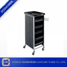 China salon metal trolley cart for sale with accessory holder hair salon cart manufacturer