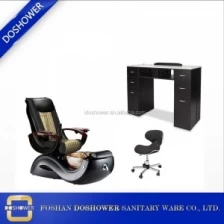중국 고급 스파 페디큐어 의자 DS-S17 용 검은 이중 페디큐어 의자가있는 스타일링 페디큐어 의자 제조업체
