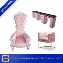 Cina trono pedicure sedia produttore nail bar tavolo e sedie porcellana all'ingrosso DS-ThroneA SET produttore