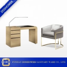porcelana venta al por mayor mesa de manicura de oro y silla estación de manicura protable suministros china DS-N2001 SET fabricante