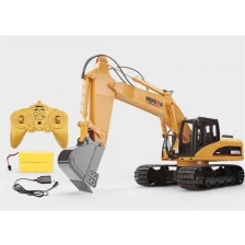 China Hot Sale Toys 15 Channel 2.4G 1/12 Electric RC Metal Excavator With 680-degree Rotation RC Car With Battery RTG manufacturer