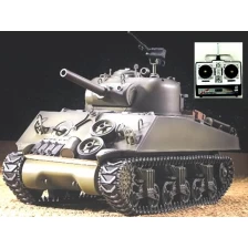 China Nieuwe 2.4G 1/16 Radio Control Heng Long M4A3 Sherman Militaire Rc tank met Roken SD00305453 fabrikant