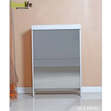 الصين 2 drawers mirror rotatable shoe rack designs wood GLS18702 الصانع