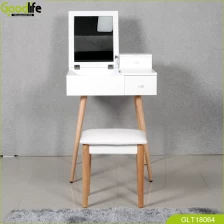 China 2018 new design dressing table with mirror and solid wood furniture legs Hersteller