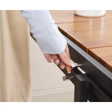 الصين Adjustable dining table with metal rack for living room الصانع