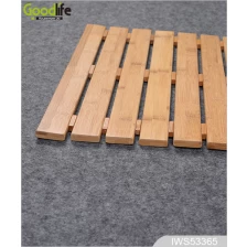 China Bamboo mat and pad anti water for shower and bathroom IWS53365 manufacturer