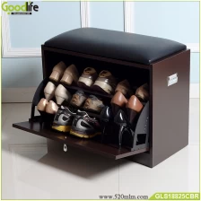 China Brown shoe cabinet shoe rack cabinet shoes storage ottoman cheap price fabricante