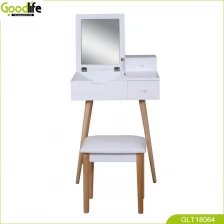 الصين Chinese Shenzhen Goodlife Dressing Table furniture with solid wood stand and mirror desig GLT18064 الصانع