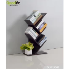China Creative wooden book shelf with tree shape bookcase desktop bookshelf durable mini simple design manufacturer